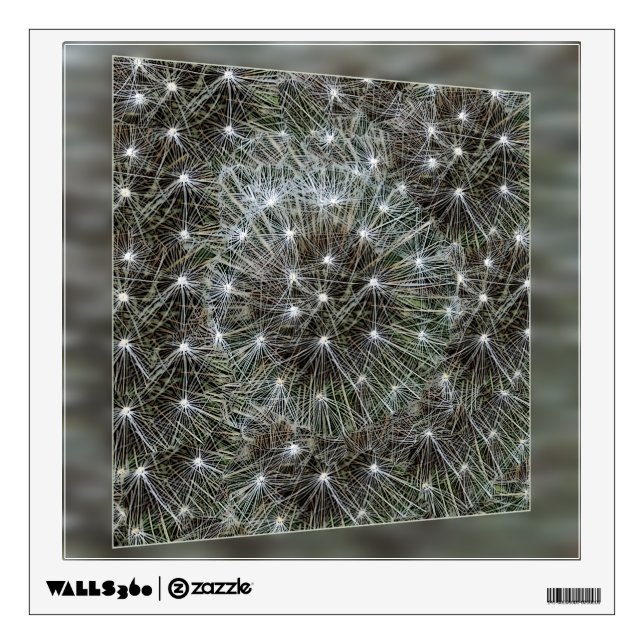 Spinning dandelion puff wall decal (Front)