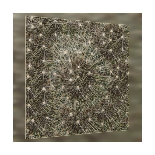 Spinning dandelion puff wood wall art