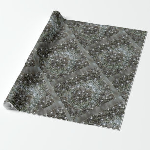 Spinning dandelion puff wrapping paper