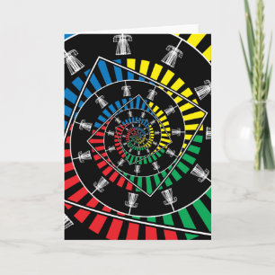 Spinning Disc Golf Baskets Card