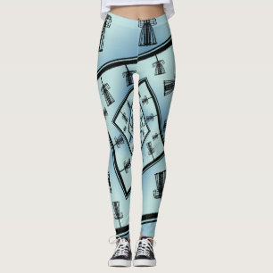 Spinning Disc Golf Baskets Leggings