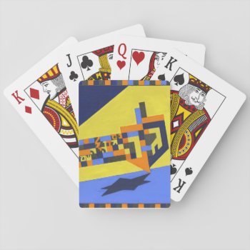 Spinning Dreidel Playing Cards by judynd at Zazzle
