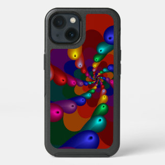 Spinning Drops of Metallic Colors OtterBox iPhone 13 Case