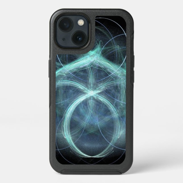 Spinning Electric Blue OtterBox iPhone Case (Back)