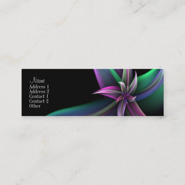 Spinning Flower Skinny Business Card (Front)