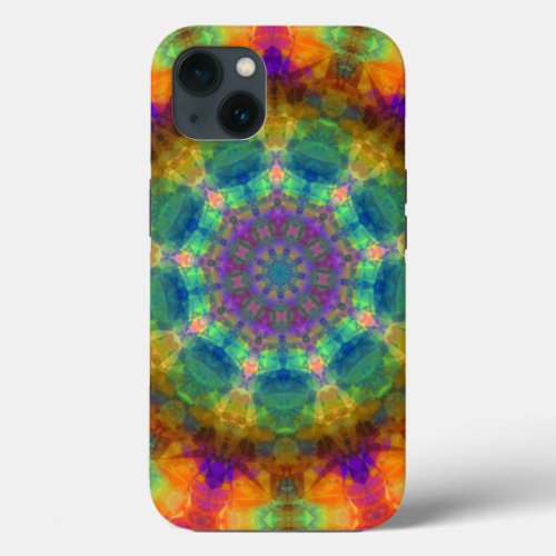 Spinning Kaleidoscope Rainbow iPhone 13 Case