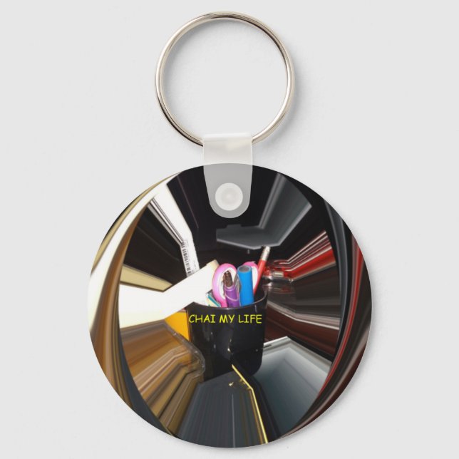 Spinning Office Essentials Modern Wall Decor      Keychain (Front)