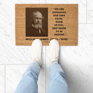 Spinning Our Own Fates Good Or Evil James Quote Fiber Doormat