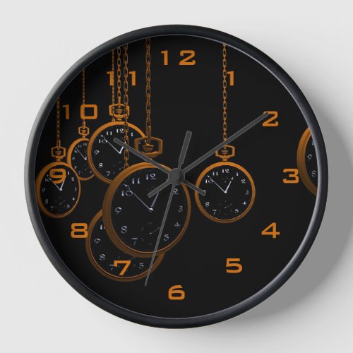 Spinning Pocket Watches Wall Clock
