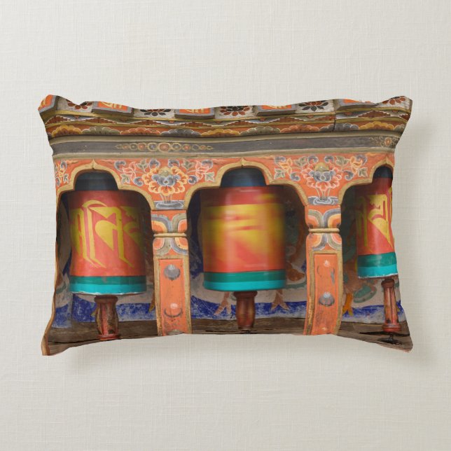 Spinning Prayer Wheels Accent Pillow (Front)