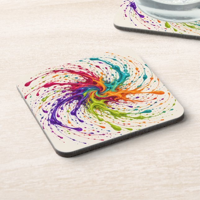 Spinning Prism Beverage Coaster (Left Side)