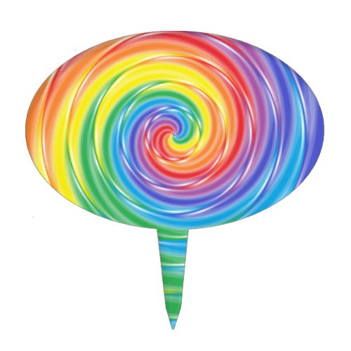 Spinning Rainbow Cake Topper