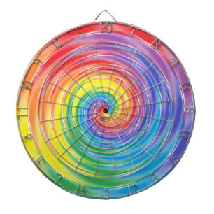 Spinning Rainbow Dart Board