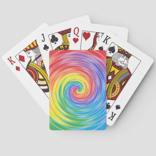 Spinning Rainbow Playing Cards (Back)