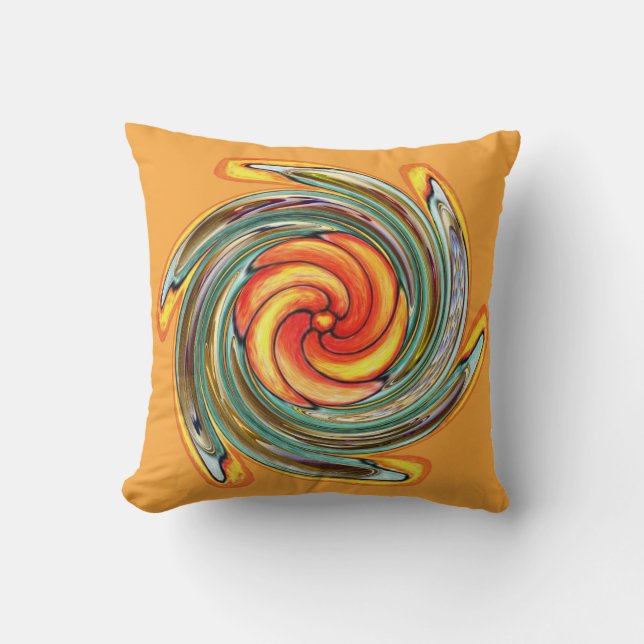 Spinning Sacral Chakra Initiation Throw Pillow (Front)