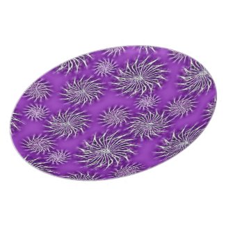 Spinning stars energetic pattern purple melamine plate