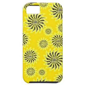 Spinning stars energetic pattern yellow Case-Mate iPhone case