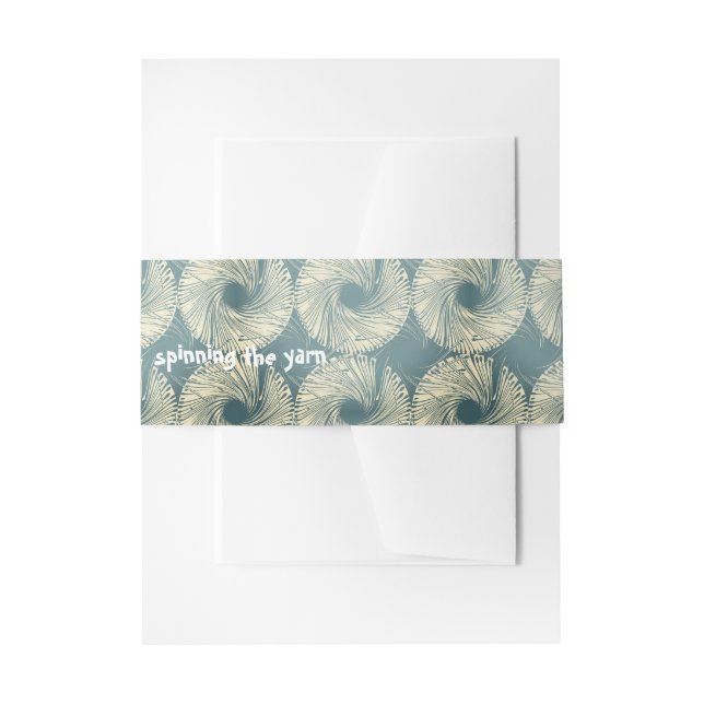 "spinning The Yarn" Belly Bands Invitation Belly Band (Front Example)