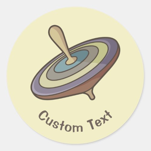 Spinning Top Classic Round Sticker