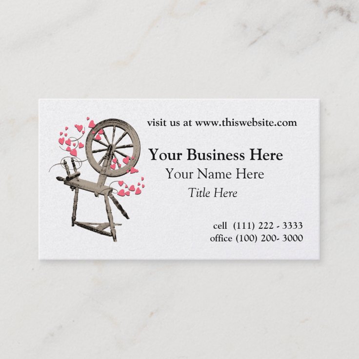 Spinning Wheel Business Card Zazzle