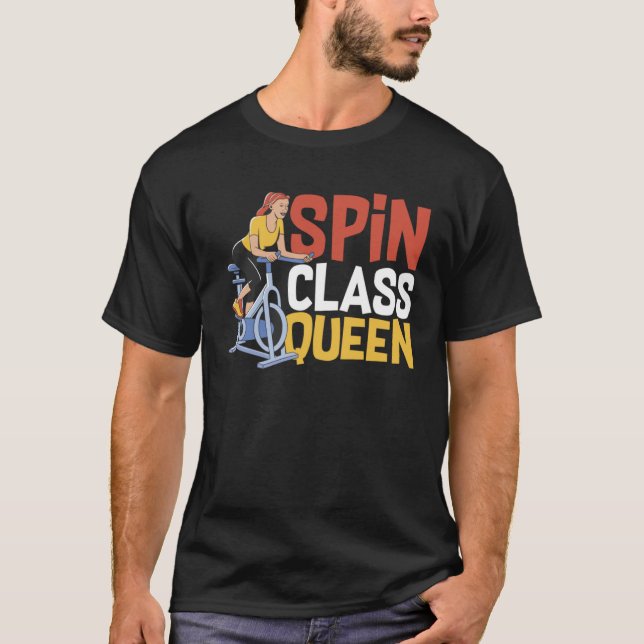 Spinning Wheel Workout Bike Fitness Exercise  8 T-Shirt (Front)