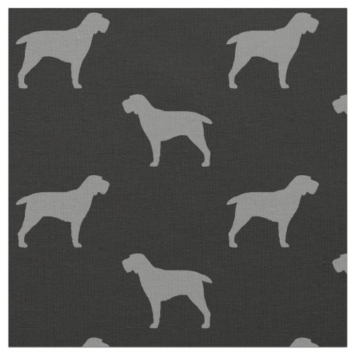 Spinone Italiano Dog Breed Silhouettes Patterned Fabric