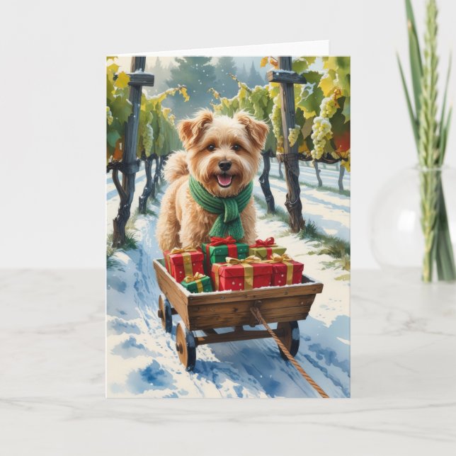 Spinone Italiano Dog Christmas Greeting Card (Front)