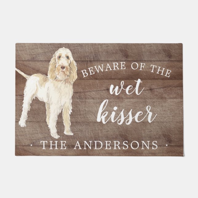 Spinone Italiano Dog Personalized Door Mat (Front)