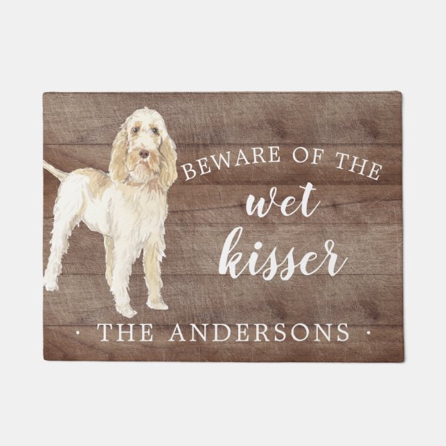 Spinone Italiano Dog Personalized Door Mat (Front)