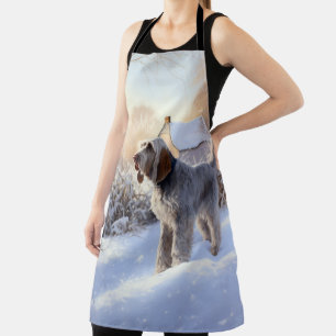 Spinone Italiano Let It Snow Christmas Apron