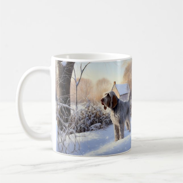 Spinone Italiano Let It Snow Christmas Coffee Mug (Left)