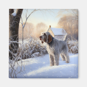 Spinone Italiano Let It Snow Christmas Magnet