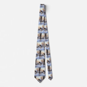 Spinone Italiano Let It Snow Christmas Neck Tie