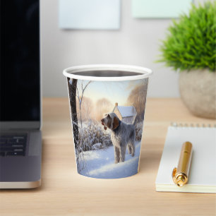 Spinone Italiano Let It Snow Christmas Paper Cups