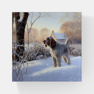 Spinone Italiano Let It Snow Christmas Paperweight