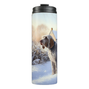 Spinone Italiano Let It Snow Christmas Thermal Tumbler