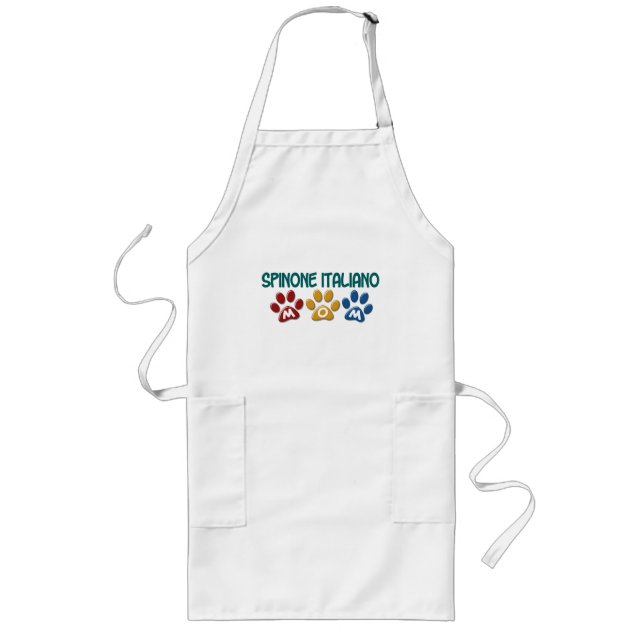 SPINONE ITALIANO Mom Paw Print 1 Long Apron (Front)