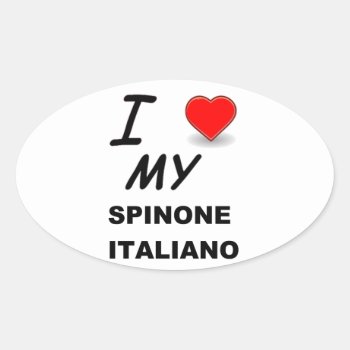 Spinone Italiano Oval Sticker by BreakoutTees at Zazzle