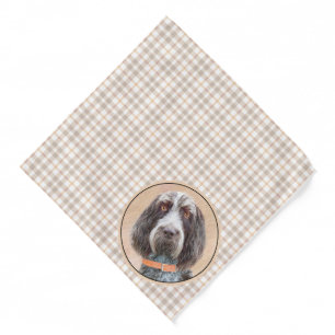 Spinone Italiano Painting Brown Roan Cute Dog Art Bandana