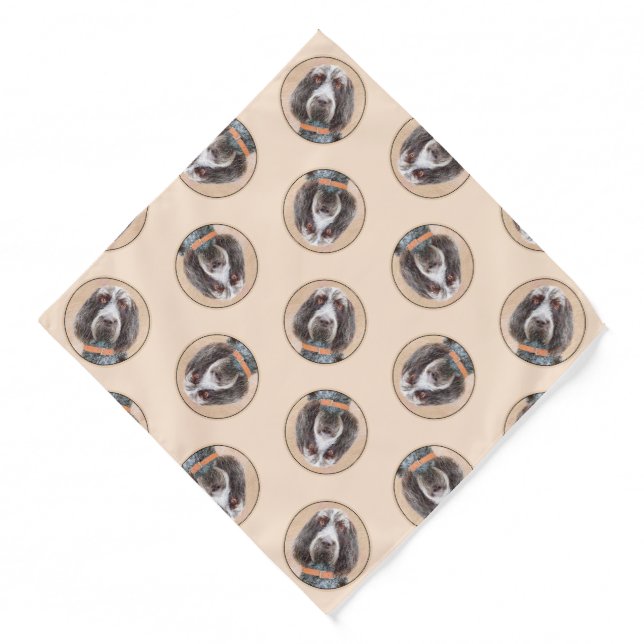 Spinone Italiano Painting Brown Roan Cute Dog Art Bandana (Front)