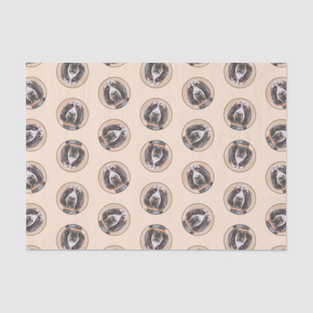 Spinone Italiano Painting Brown Roan Cute Dog Art Tissue Paper (Front)
