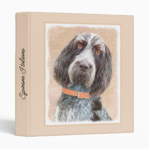 Spinone Italiano Painting - Cute Original Dog Art 3 Ring Binder