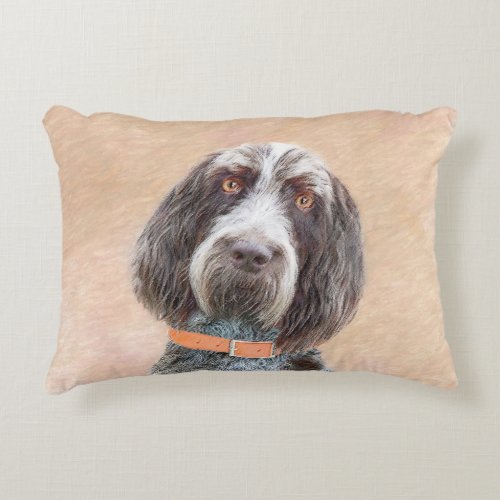 Spinone Italiano Painting _ Cute Original Dog Art Accent Pillow