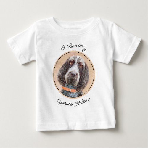 Spinone Italiano Painting _ Cute Original Dog Art Baby T_Shirt