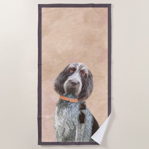 Spinone Italiano Painting _ Cute Original Dog Art Beach Towel