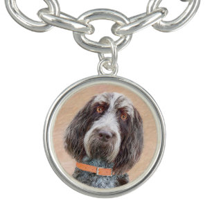 Spinone Italiano Painting - Cute Original Dog Art Bracelet