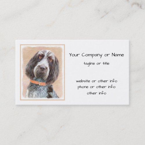 Spinone Italiano Painting _ Cute Original Dog Art Business Card