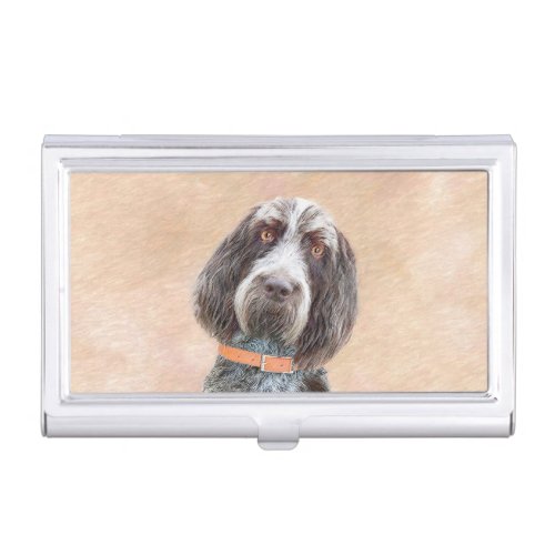 Spinone Italiano Painting _ Cute Original Dog Art Business Card Case