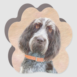 Spinone Italiano Painting - Cute Original Dog Art Car Magnet