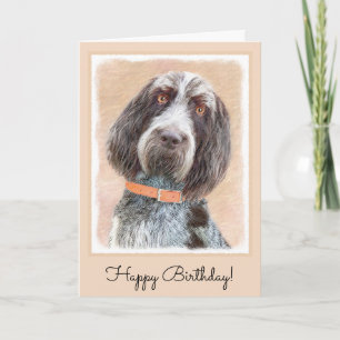 Spinone Italiano Painting - Cute Original Dog Art Card